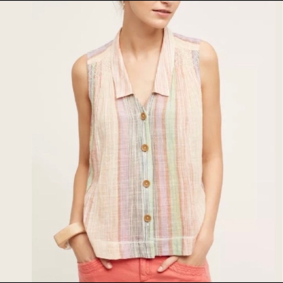 Anthropologie Tops - Anthropologie Holding Horses Coastal Swing Top